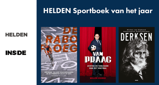 Drie boeken van Inside zijn genomineerd voor het HELDEN 'Sportboek van het jaar'!
