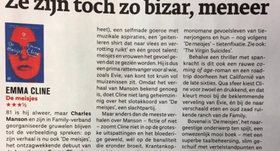 Rave reviews in Vlaamse en Nederlandse pers voor Emma Cline