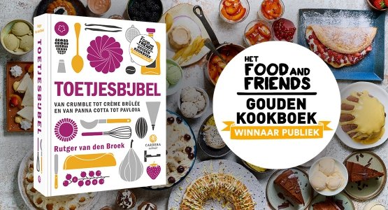 'Toetjesbijbel' van Rutger van den Broek winnaar van het 'Food and Friends Gouden Kookboek 2023'