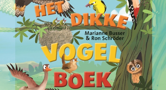 Eind mei verschijnt bij Moon: 'Het dikke vogelboek' van  Marianne Busser & Ron Schröder